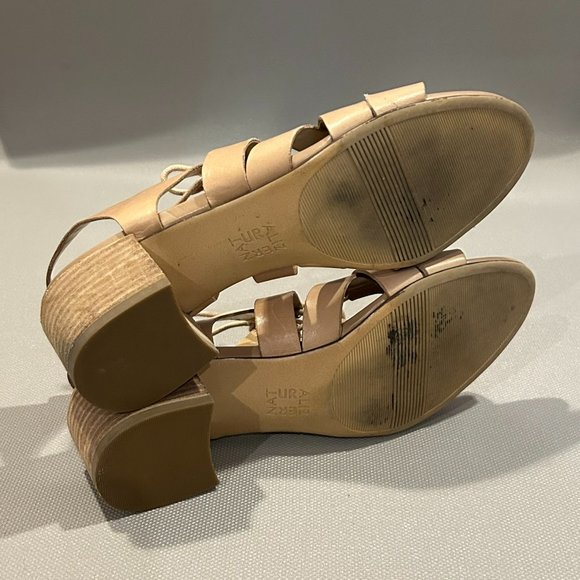 Naturalizer Felicity Lace-Up Beige Sandal Heels | Size 7 - Picture 9 of 11